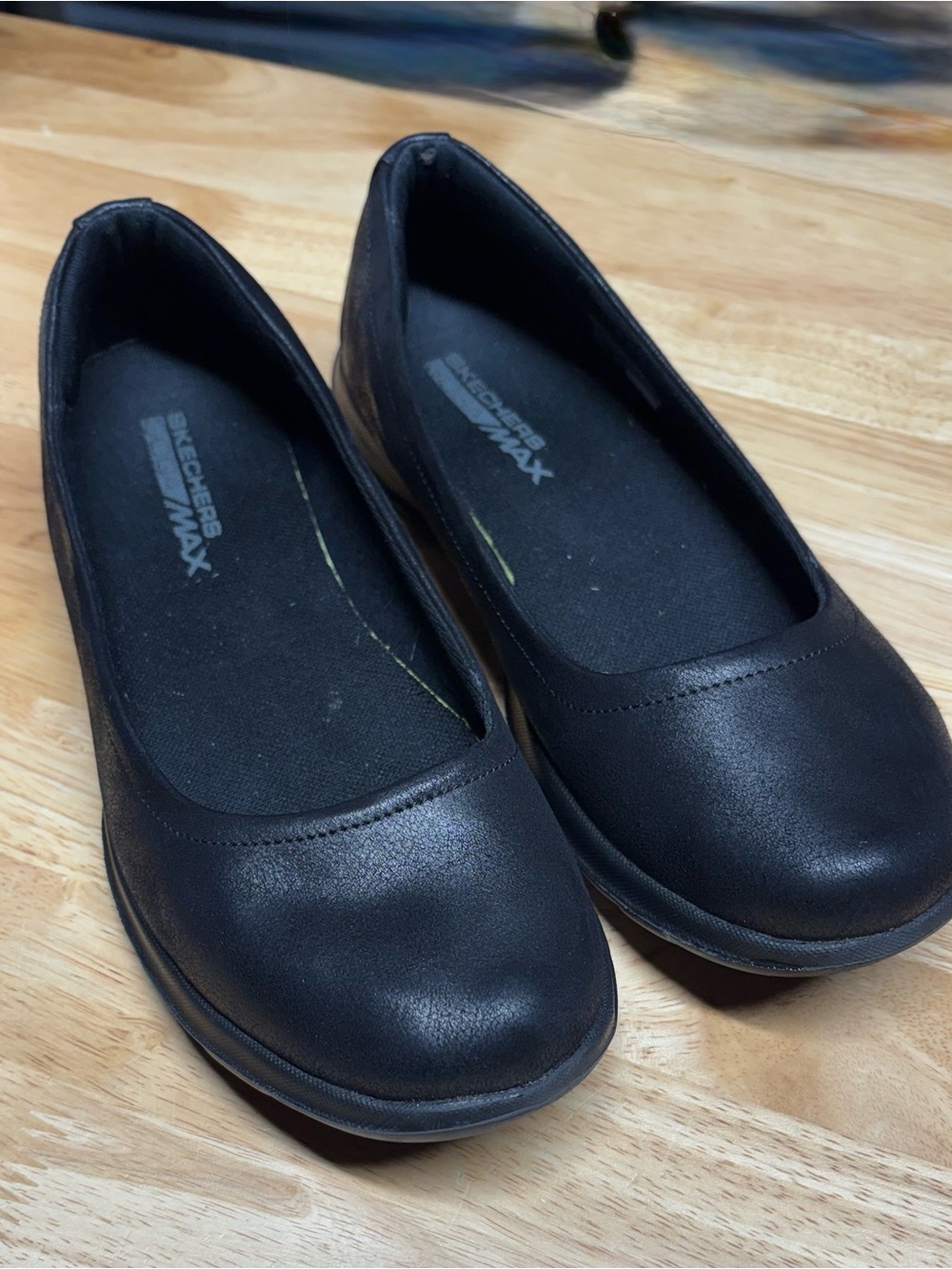 Skechers Black Slip-On Ballet Flats for Women
